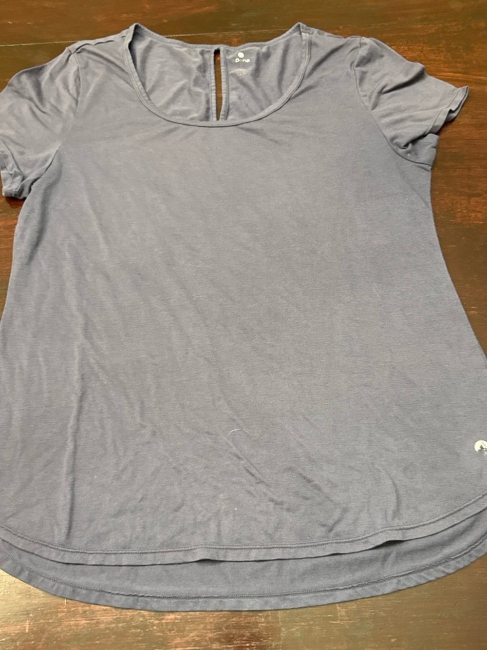 Apana Navy Scoop Neck Short Sleeve Tee
